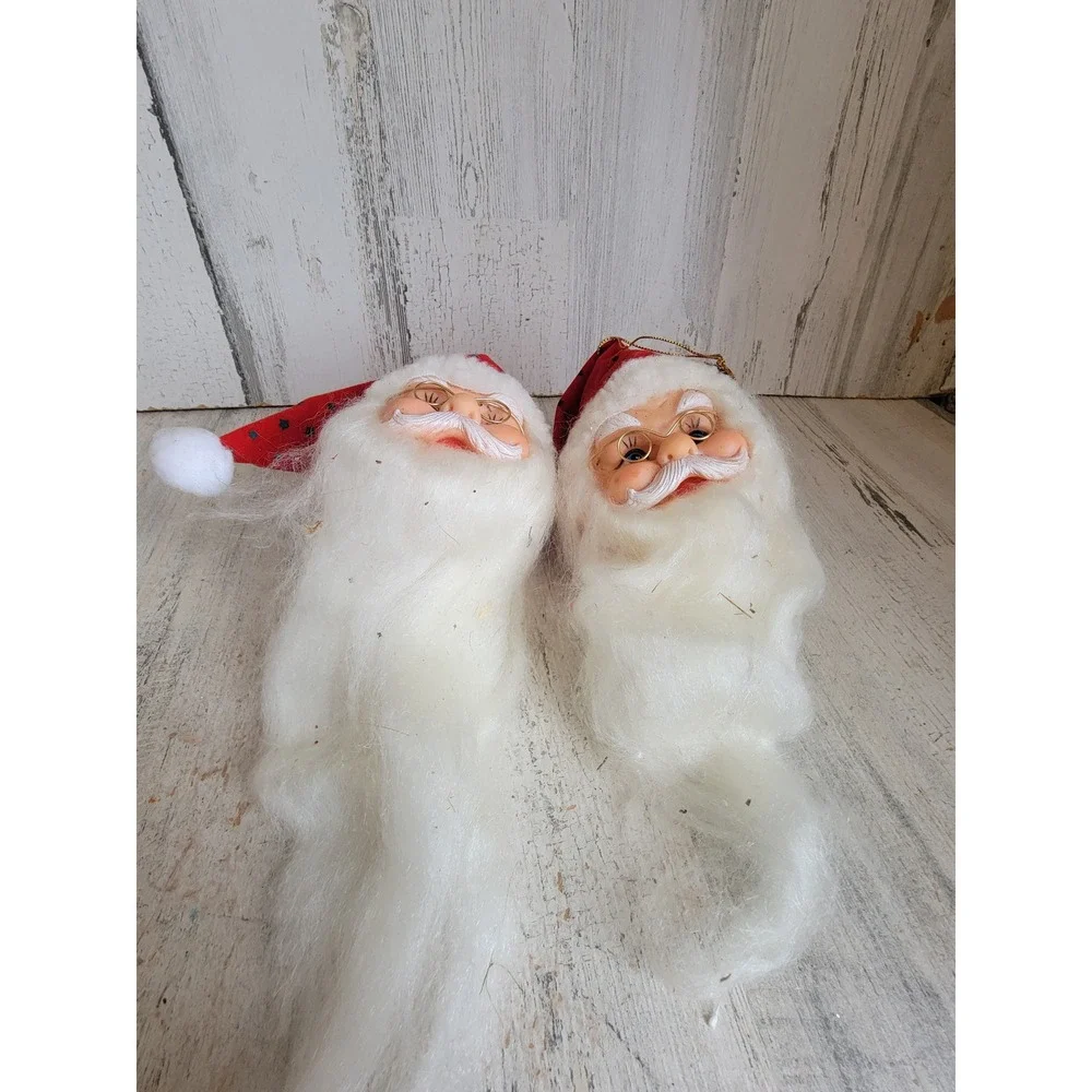 Vintage rustic Santa Claus beard set ornament unique home decor figure